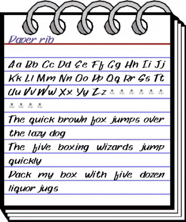 Paper rib Regular animated font preview Paper rib Regular animated font preview