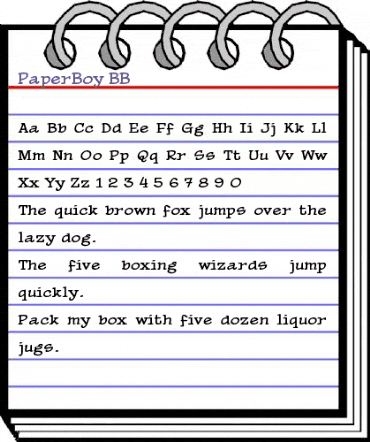 PaperBoy BB Regular animated font preview