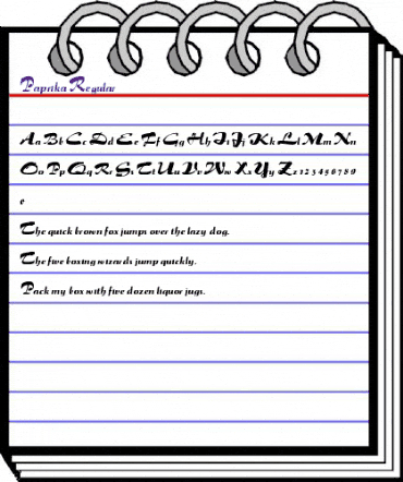 Paprika Regular animated font preview Paprika Regular animated font preview