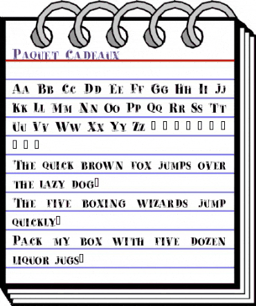 Paquet Cadeaux Regular animated font preview Paquet Cadeaux Regular animated font preview