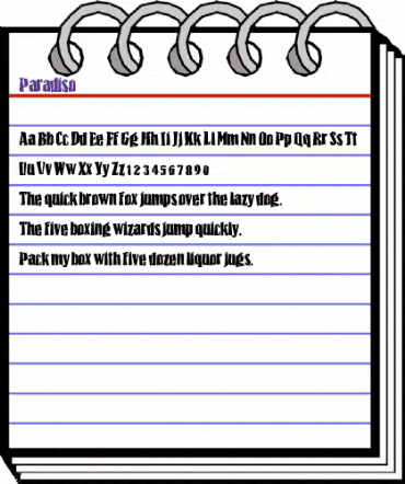 Paradiso Bold animated font preview