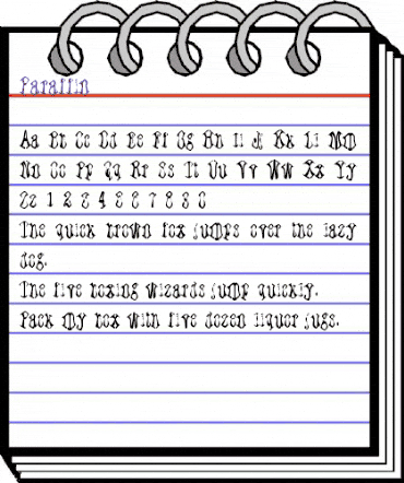 Paraffin Regular animated font preview Paraffin Regular animated font preview