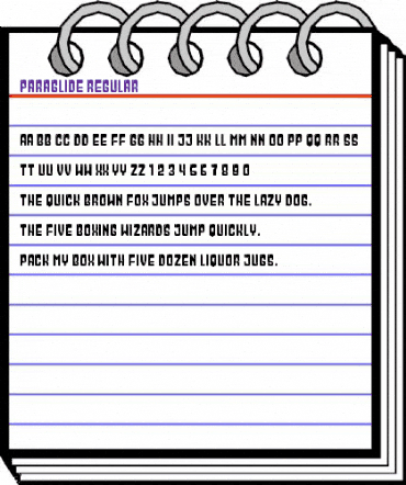 Paraglide Regular animated font preview