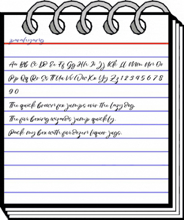 parahyang Regular animated font preview