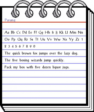 Parang Normal animated font preview