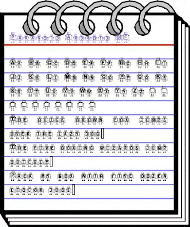 Paranoid Android BF Regular animated font preview