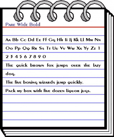 Pare Wide Bold animated font preview Pare Wide Bold animated font preview