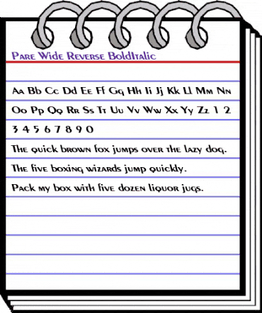 Pare Wide Reverse BoldItalic animated font preview Pare Wide Reverse BoldItalic animated font preview
