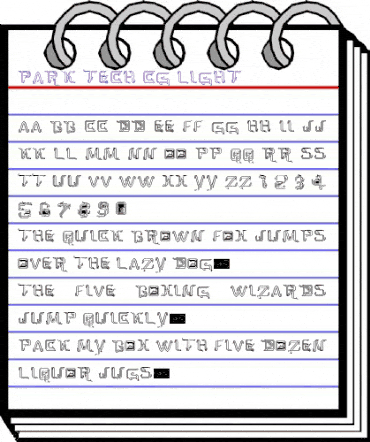 Park Tech CG Light Regular animated font preview Park Tech CG Light Regular animated font preview