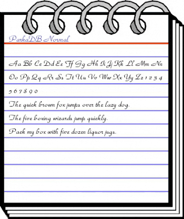 ParkaDB Normal animated font preview