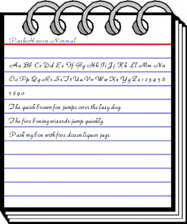 ParkHaven Normal animated font preview ParkHaven Normal animated font preview