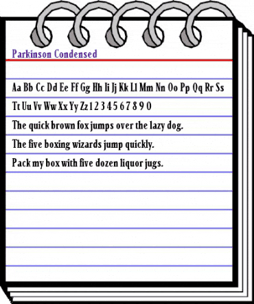 Parkinson Regular animated font preview