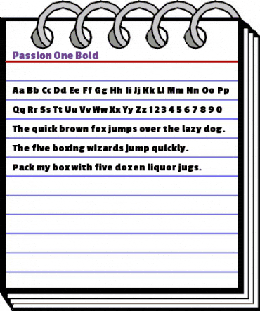 Passion One Bold animated font preview Passion One Bold animated font preview