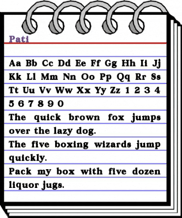 Pati Regular animated font preview