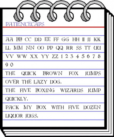 PatienceCaps Normal animated font preview
