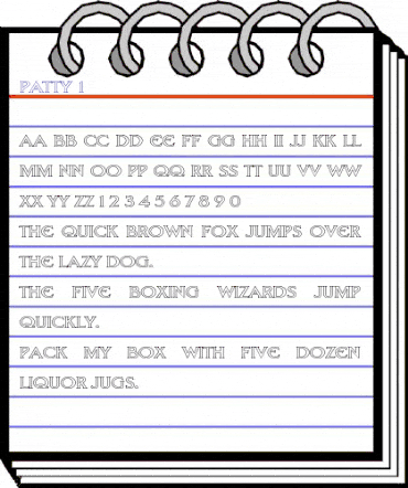 Patty 1 Regular animated font preview