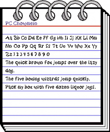 PC Chowmein Regular animated font preview