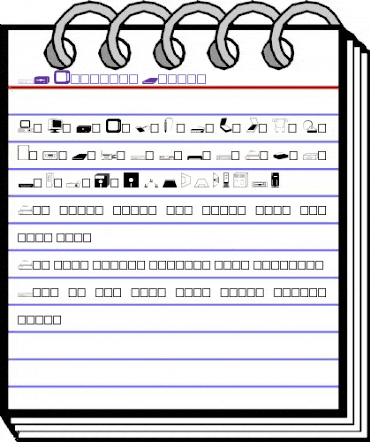 PC Dingbats Regular animated font preview