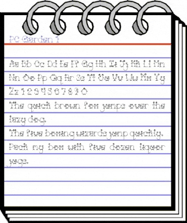 PC Garden 1 Regular animated font preview