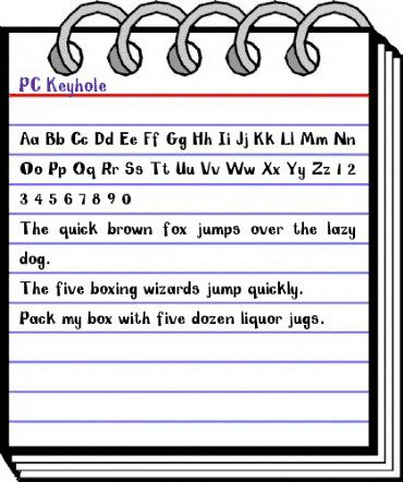 PC Keyhole Regular animated font preview