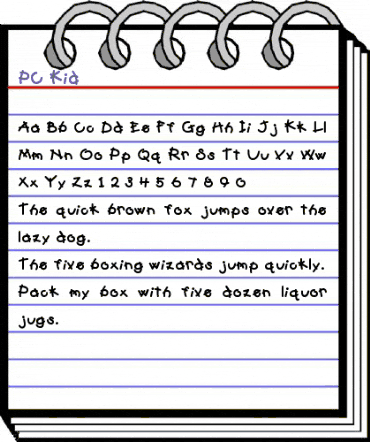 PC Kid Regular animated font preview