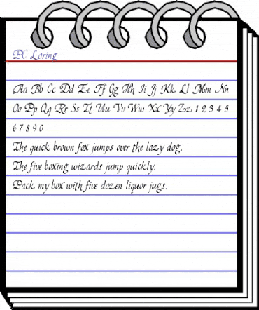 PC Loring Regular animated font preview PC Loring Regular animated font preview