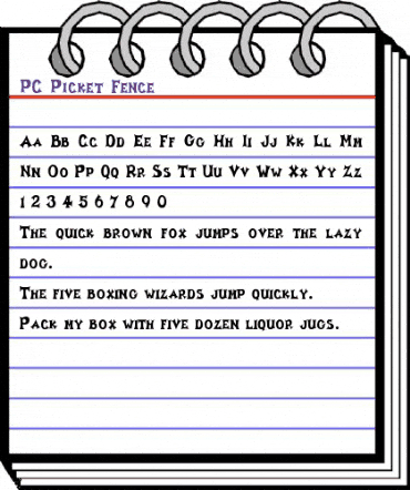 PC Picket Fence Regular animated font preview PC Picket Fence Regular animated font preview
