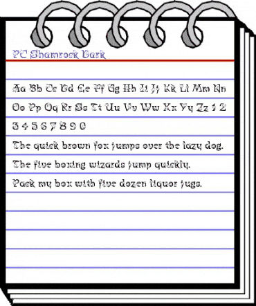 PC Shamrock Dark Regular animated font preview PC Shamrock Dark Regular animated font preview