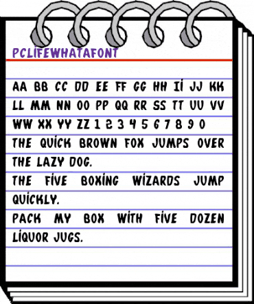 PCLifeWhatafont Regular animated font preview