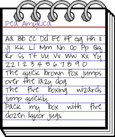 Pea Amy*Rica Regular animated font preview