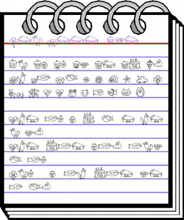 Pea Jelene's Doodles Regular animated font preview