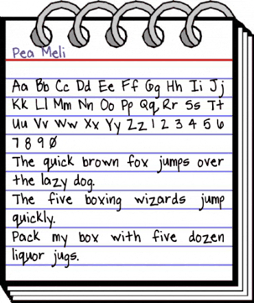 Pea Meli Regular animated font preview