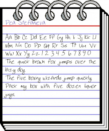 Pea Stefanieva Regular animated font preview Pea Stefanieva Regular animated font preview