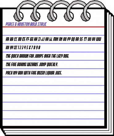Peace & Houston Bold Italic Regular animated font preview Peace & Houston Bold Italic Regular animated font preview