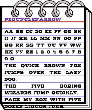 PeduncleNarrow Normal animated font preview
