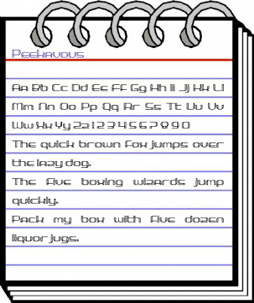 Peekavous Regular animated font preview Peekavous Regular animated font preview