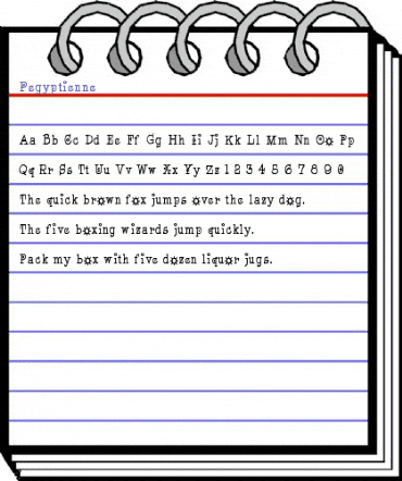 Pegyptienne Regular animated font preview