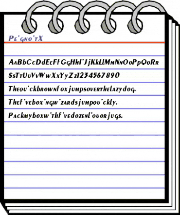 Peignoit-X Regular animated font preview Peignoit-X Regular animated font preview