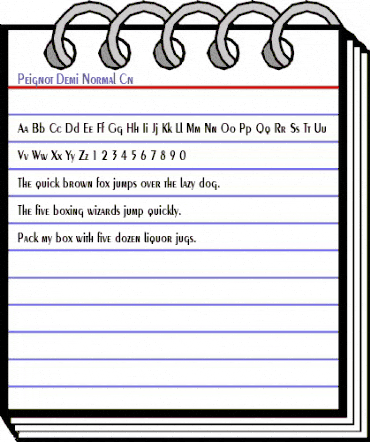 Peignot-Demi-Normal Cn Regular animated font preview Peignot-Demi-Normal Cn Regular animated font preview