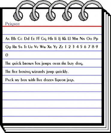 Peignot Regular animated font preview Peignot Regular animated font preview