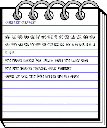 Peinture Fraiche Regular animated font preview