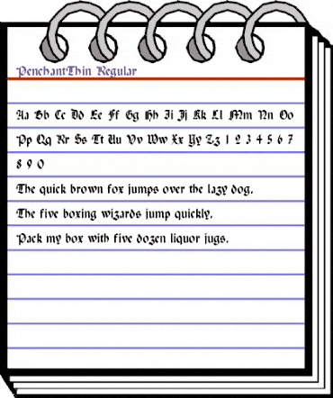 PenchantThin Regular animated font preview