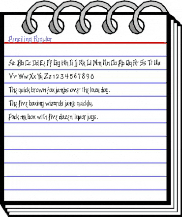 Penciling Regular animated font preview Penciling Regular animated font preview