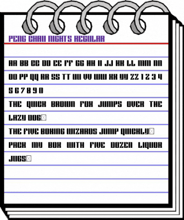 Peng Chau Nights Regular animated font preview