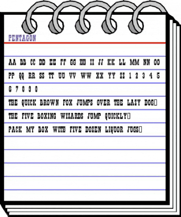 Pentagon Regular animated font preview