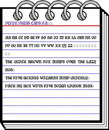 Pepin Press Caps-FA238 Regular animated font preview Pepin Press Caps-FA238 Regular animated font preview