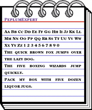 PeplumExpert Normal animated font preview