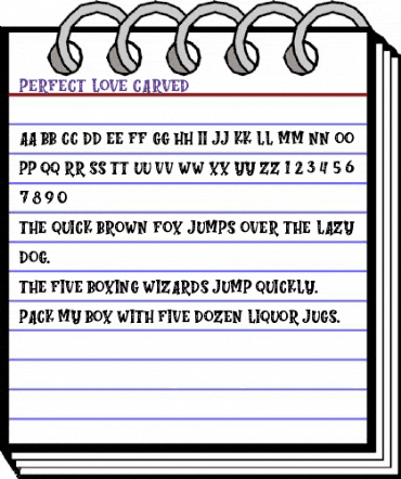 Perfect Love Carved animated font preview Perfect Love Carved animated font preview