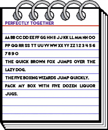 Perfectly Together Regular animated font preview