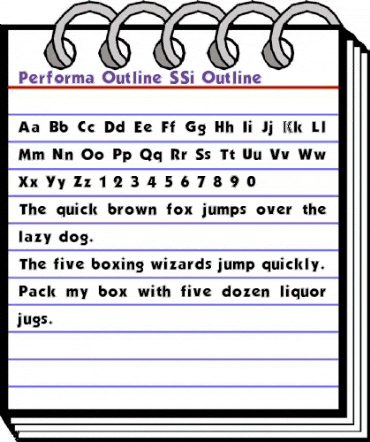 Performa Outline SSi Outline animated font preview Performa Outline SSi Outline animated font preview